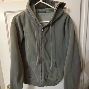 Brandy Melville Gray/Olive Hoodie